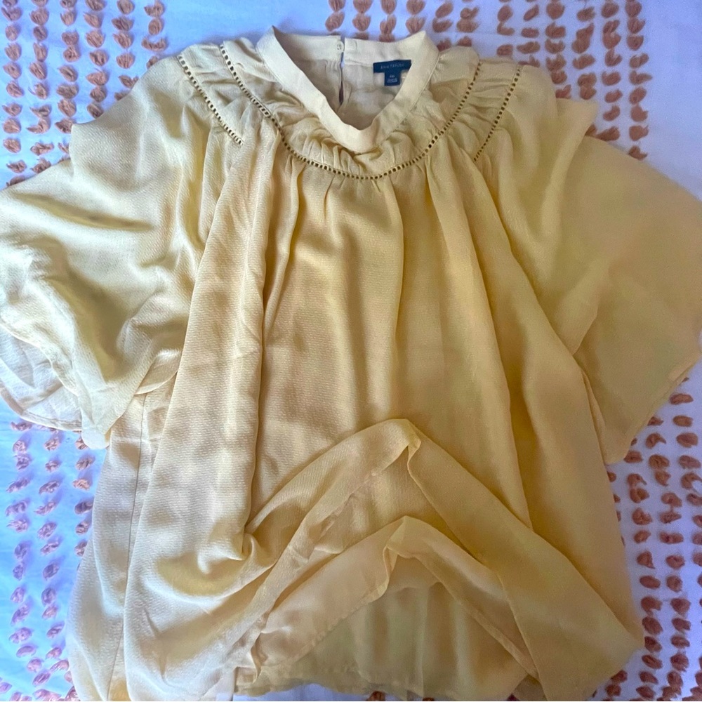 Ann Taylor, light yellow blouse, tried on not worn.